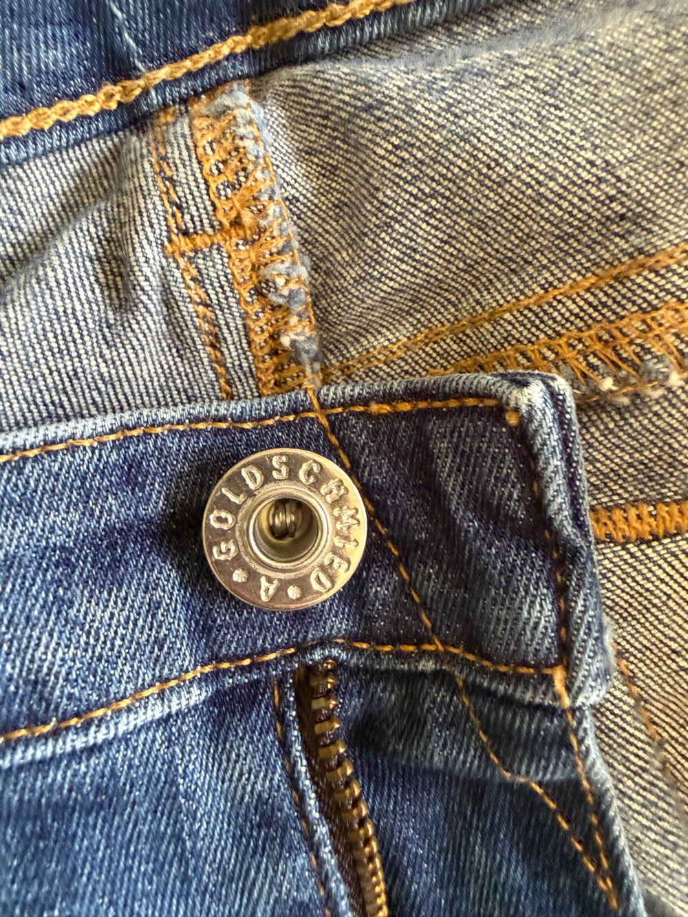 Ag Adriano Goldschmied Medium Blue Skinny Jeans with Multicolor Peace Embroidery - Picture 3 of 9